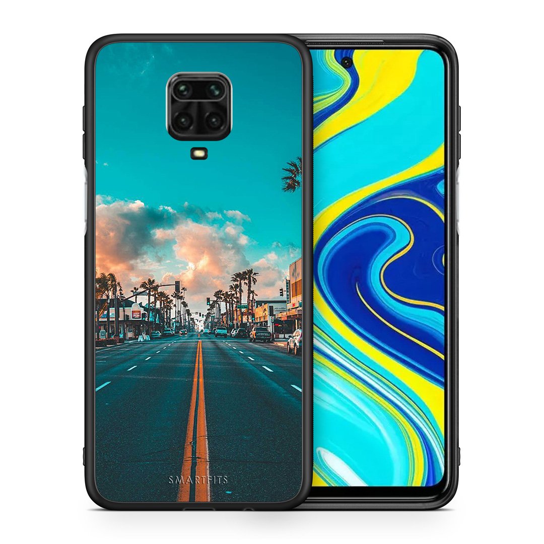 Θήκη Xiaomi Redmi Note 9S / 9 Pro City Landscape από τη Smartfits με σχέδιο στο πίσω μέρος και μαύρο περίβλημα | Xiaomi Redmi Note 9S / 9 Pro City Landscape case with colorful back and black bezels