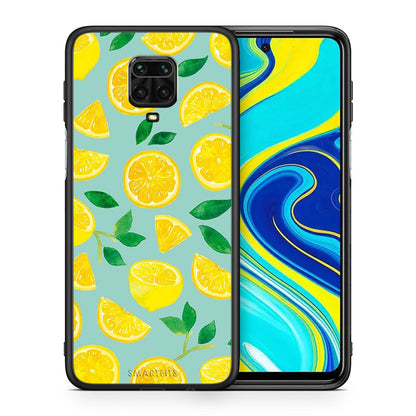 Θήκη Xiaomi Redmi Note 9S / 9 Pro Lemons από τη Smartfits με σχέδιο στο πίσω μέρος και μαύρο περίβλημα | Xiaomi Redmi Note 9S / 9 Pro Lemons case with colorful back and black bezels