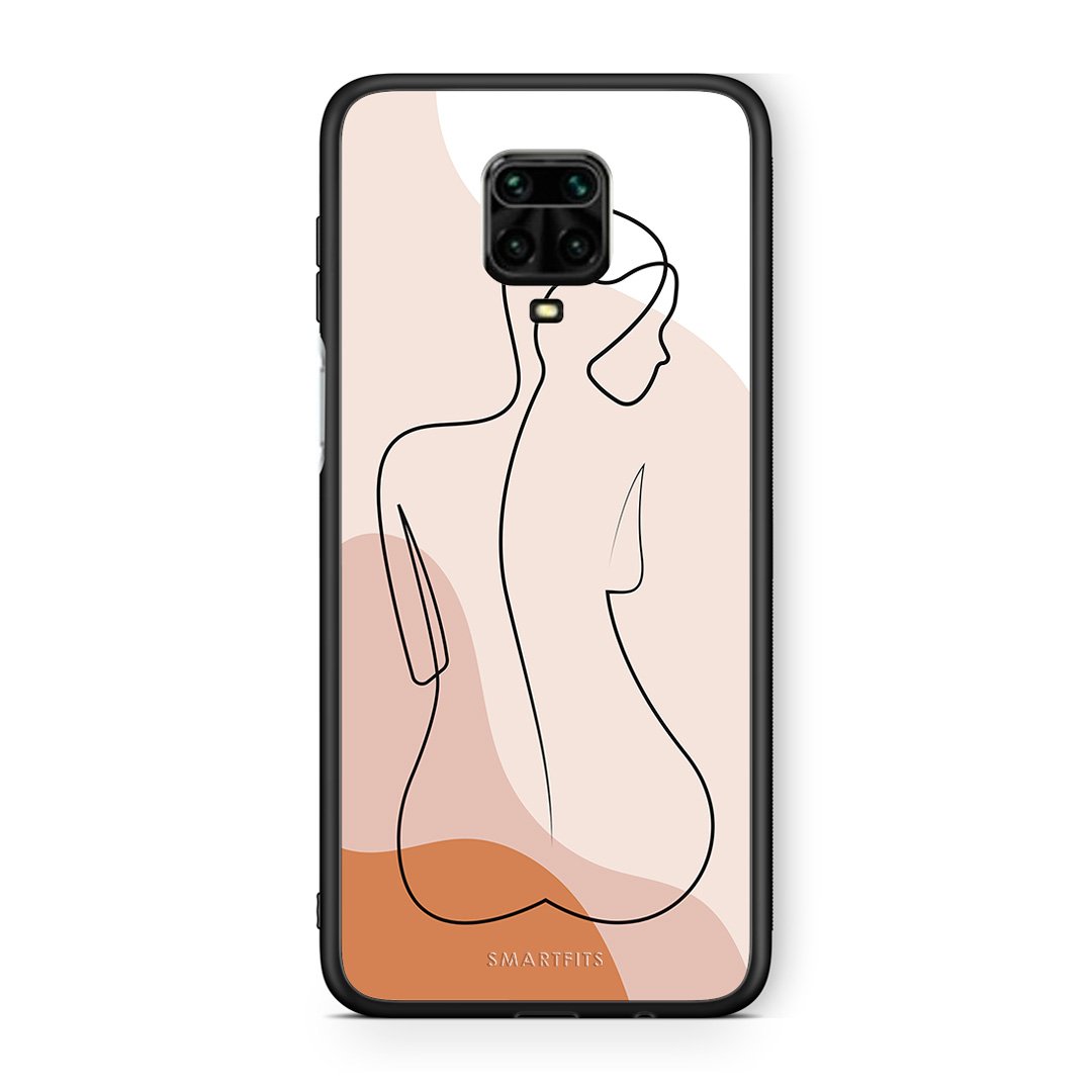 Xiaomi Redmi Note 9S / 9 Pro LineArt Woman θήκη από τη Smartfits με σχέδιο στο πίσω μέρος και μαύρο περίβλημα | Smartphone case with colorful back and black bezels by Smartfits