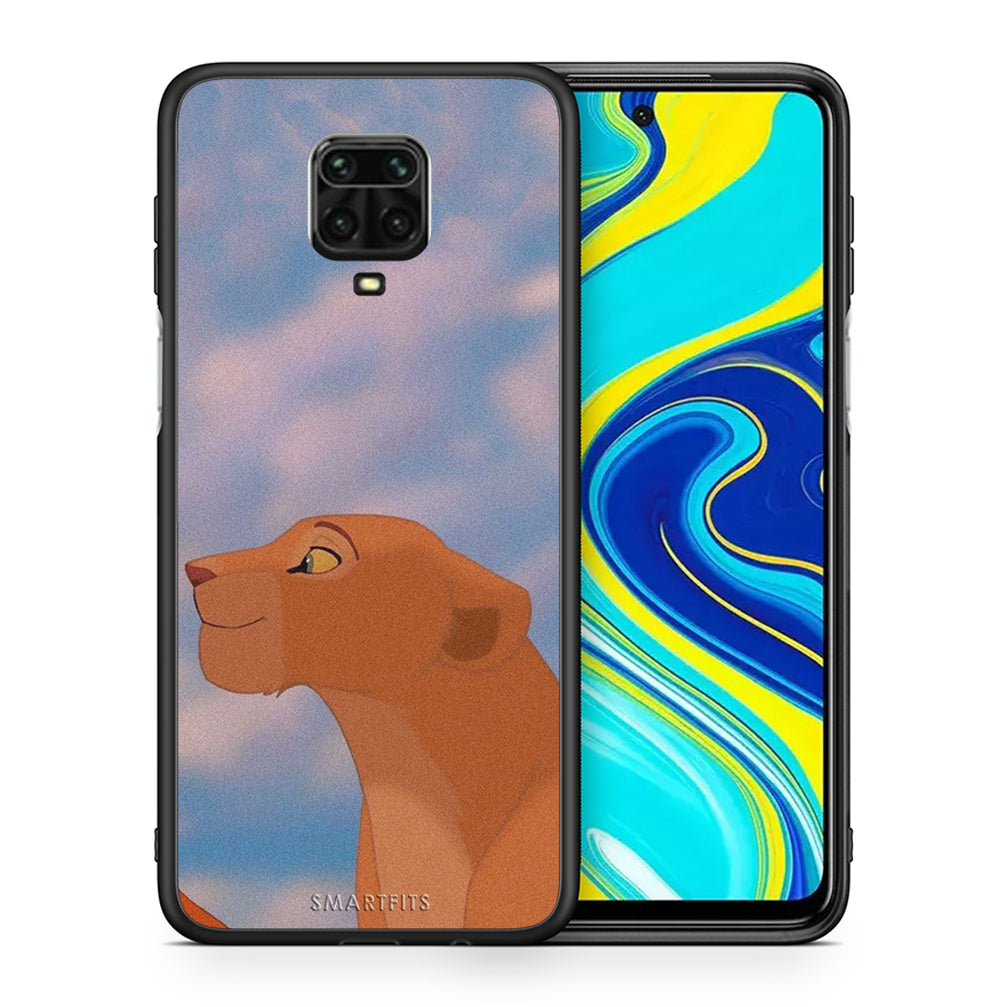 Θήκη Αγίου Βαλεντίνου Xiaomi Redmi Note 9S / 9 Pro Lion Love 2 από τη Smartfits με σχέδιο στο πίσω μέρος και μαύρο περίβλημα | Xiaomi Redmi Note 9S / 9 Pro Lion Love 2 case with colorful back and black bezels