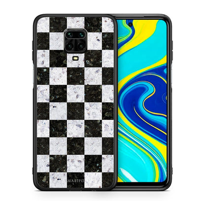 Θήκη Xiaomi Redmi Note 9S / 9 Pro Square Geometric Marble από τη Smartfits με σχέδιο στο πίσω μέρος και μαύρο περίβλημα | Xiaomi Redmi Note 9S / 9 Pro Square Geometric Marble case with colorful back and black bezels