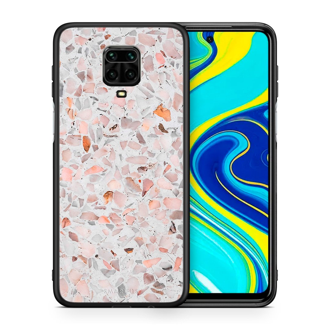 Θήκη Xiaomi Redmi Note 9S / 9 Pro Marble Terrazzo από τη Smartfits με σχέδιο στο πίσω μέρος και μαύρο περίβλημα | Xiaomi Redmi Note 9S / 9 Pro Marble Terrazzo case with colorful back and black bezels