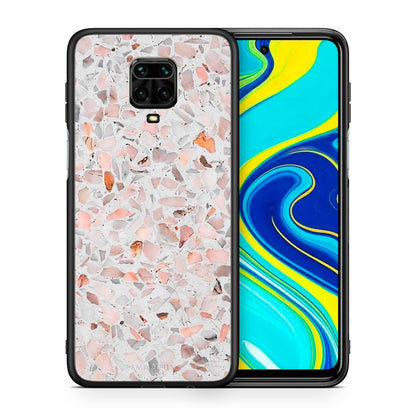 Θήκη Xiaomi Redmi Note 9S / 9 Pro Marble Terrazzo από τη Smartfits με σχέδιο στο πίσω μέρος και μαύρο περίβλημα | Xiaomi Redmi Note 9S / 9 Pro Marble Terrazzo case with colorful back and black bezels