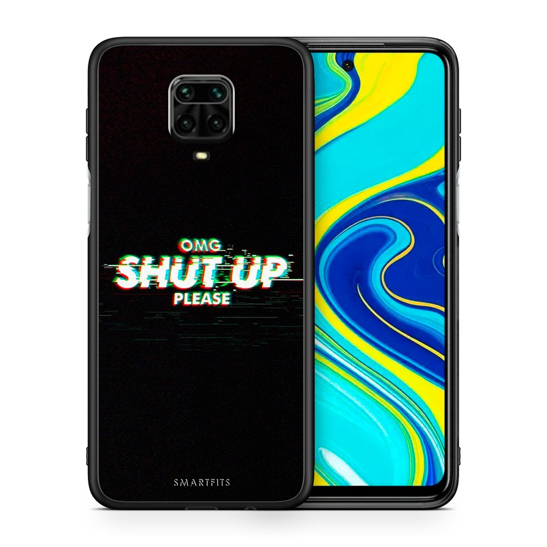 Θήκη Xiaomi Redmi Note 9S / 9 Pro OMG ShutUp από τη Smartfits με σχέδιο στο πίσω μέρος και μαύρο περίβλημα | Xiaomi Redmi Note 9S / 9 Pro OMG ShutUp case with colorful back and black bezels