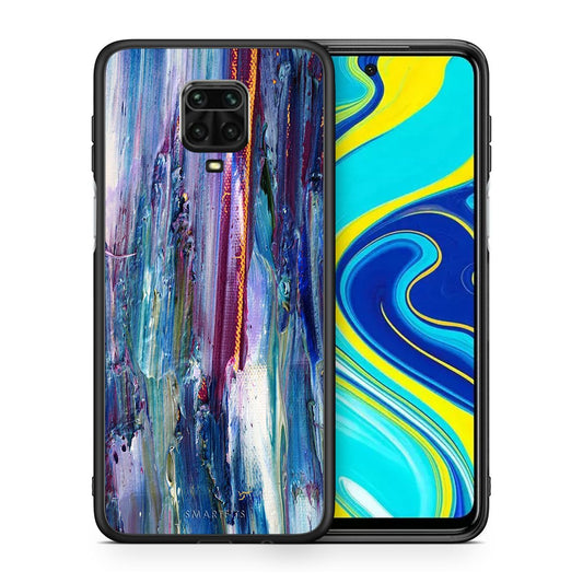 Θήκη Xiaomi Redmi Note 9S / 9 Pro Winter Paint από τη Smartfits με σχέδιο στο πίσω μέρος και μαύρο περίβλημα | Xiaomi Redmi Note 9S / 9 Pro Winter Paint case with colorful back and black bezels