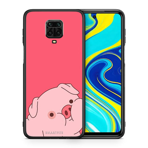 Θήκη Αγίου Βαλεντίνου Xiaomi Redmi Note 9S / 9 Pro Pig Love 1 από τη Smartfits με σχέδιο στο πίσω μέρος και μαύρο περίβλημα | Xiaomi Redmi Note 9S / 9 Pro Pig Love 1 case with colorful back and black bezels