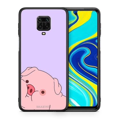 Θήκη Αγίου Βαλεντίνου Xiaomi Redmi Note 9S / 9 Pro Pig Love 2 από τη Smartfits με σχέδιο στο πίσω μέρος και μαύρο περίβλημα | Xiaomi Redmi Note 9S / 9 Pro Pig Love 2 case with colorful back and black bezels