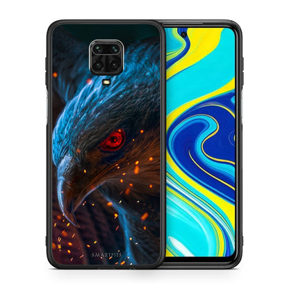 Θήκη Xiaomi Redmi Note 9S / 9 Pro Eagle PopArt από τη Smartfits με σχέδιο στο πίσω μέρος και μαύρο περίβλημα | Xiaomi Redmi Note 9S / 9 Pro Eagle PopArt case with colorful back and black bezels