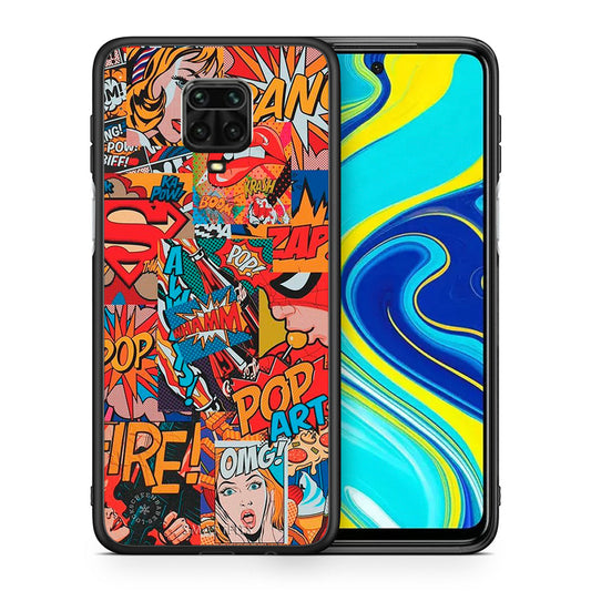 Θήκη Xiaomi Redmi Note 9S / 9 Pro PopArt OMG από τη Smartfits με σχέδιο στο πίσω μέρος και μαύρο περίβλημα | Xiaomi Redmi Note 9S / 9 Pro PopArt OMG case with colorful back and black bezels