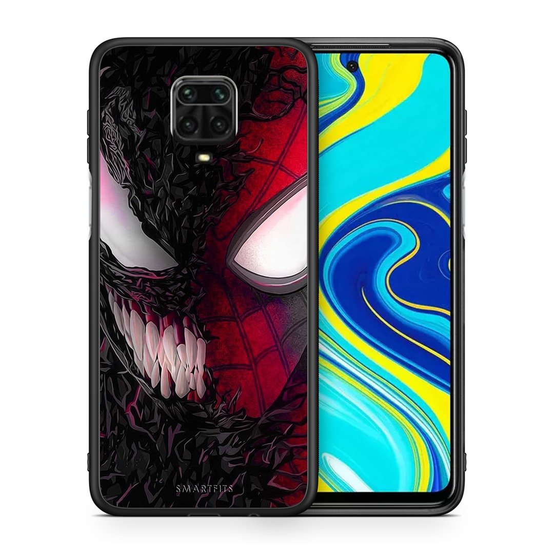 Θήκη Xiaomi Redmi Note 9S / 9 Pro SpiderVenom PopArt από τη Smartfits με σχέδιο στο πίσω μέρος και μαύρο περίβλημα | Xiaomi Redmi Note 9S / 9 Pro SpiderVenom PopArt case with colorful back and black bezels