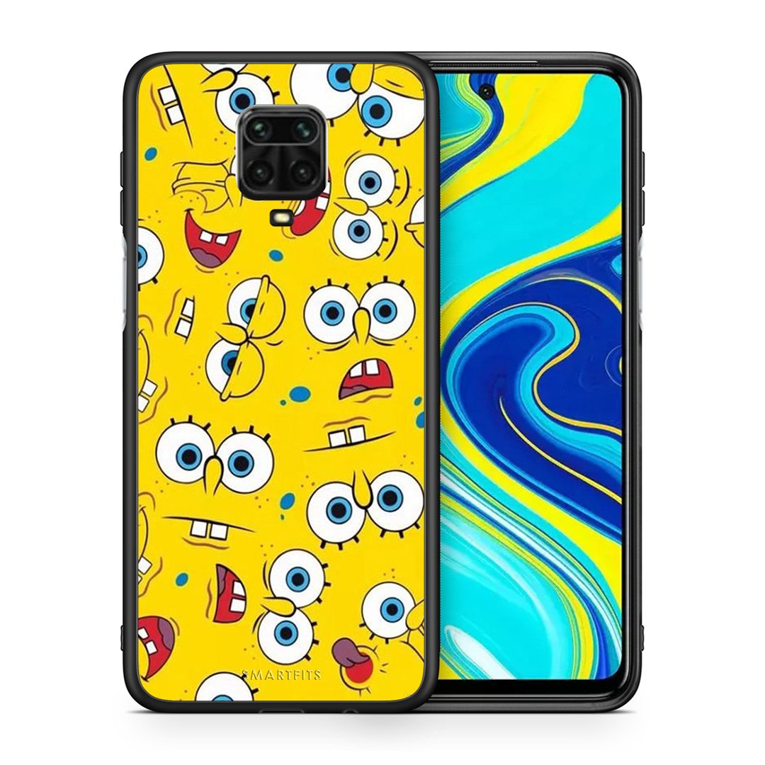 Θήκη Xiaomi Redmi Note 9S / 9 Pro Sponge PopArt από τη Smartfits με σχέδιο στο πίσω μέρος και μαύρο περίβλημα | Xiaomi Redmi Note 9S / 9 Pro Sponge PopArt case with colorful back and black bezels