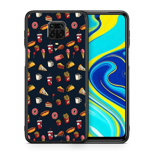 Θήκη Xiaomi Redmi Note 9S / 9 Pro Hungry Random από τη Smartfits με σχέδιο στο πίσω μέρος και μαύρο περίβλημα | Xiaomi Redmi Note 9S / 9 Pro Hungry Random case with colorful back and black bezels