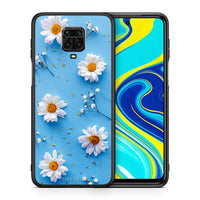 Thumbnail for Θήκη Xiaomi Redmi Note 9S / 9 Pro Real Daisies από τη Smartfits με σχέδιο στο πίσω μέρος και μαύρο περίβλημα | Xiaomi Redmi Note 9S / 9 Pro Real Daisies case with colorful back and black bezels