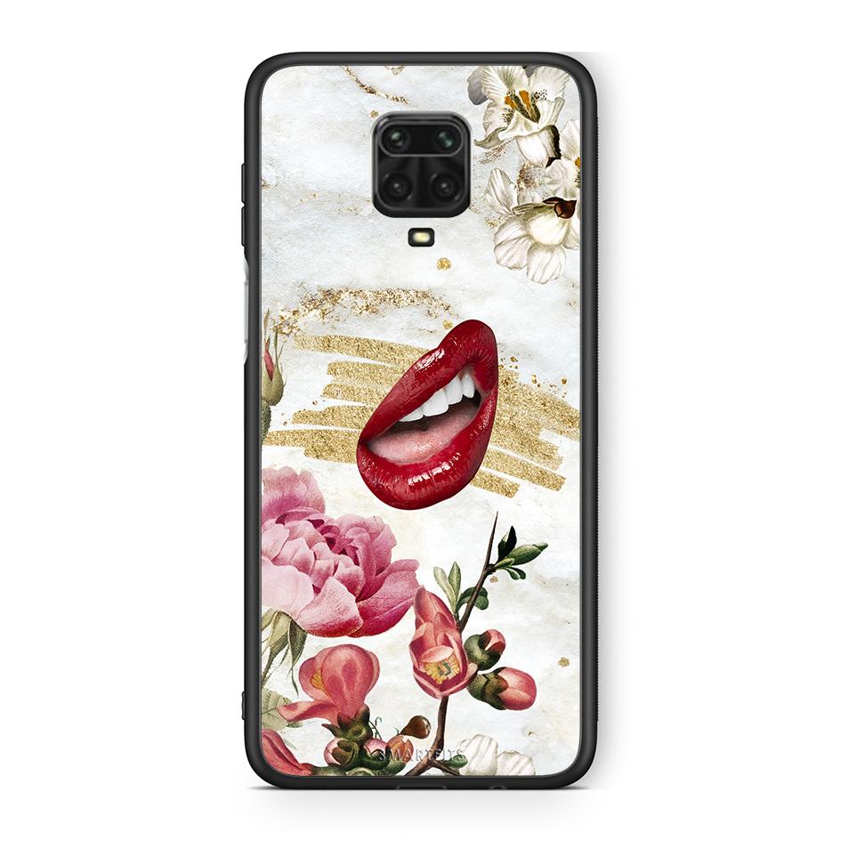Xiaomi Redmi Note 9S / 9 Pro Red Lips θήκη από τη Smartfits με σχέδιο στο πίσω μέρος και μαύρο περίβλημα | Smartphone case with colorful back and black bezels by Smartfits