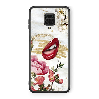 Xiaomi Redmi Note 9S / 9 Pro Red Lips θήκη από τη Smartfits με σχέδιο στο πίσω μέρος και μαύρο περίβλημα | Smartphone case with colorful back and black bezels by Smartfits