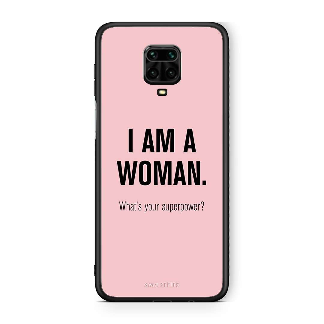 Xiaomi Redmi Note 9S / 9 Pro Superpower Woman θήκη από τη Smartfits με σχέδιο στο πίσω μέρος και μαύρο περίβλημα | Smartphone case with colorful back and black bezels by Smartfits