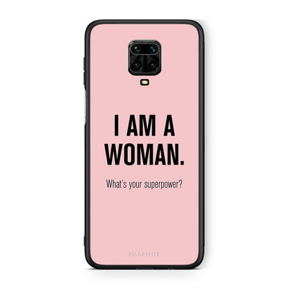 Xiaomi Redmi Note 9S / 9 Pro Superpower Woman θήκη από τη Smartfits με σχέδιο στο πίσω μέρος και μαύρο περίβλημα | Smartphone case with colorful back and black bezels by Smartfits
