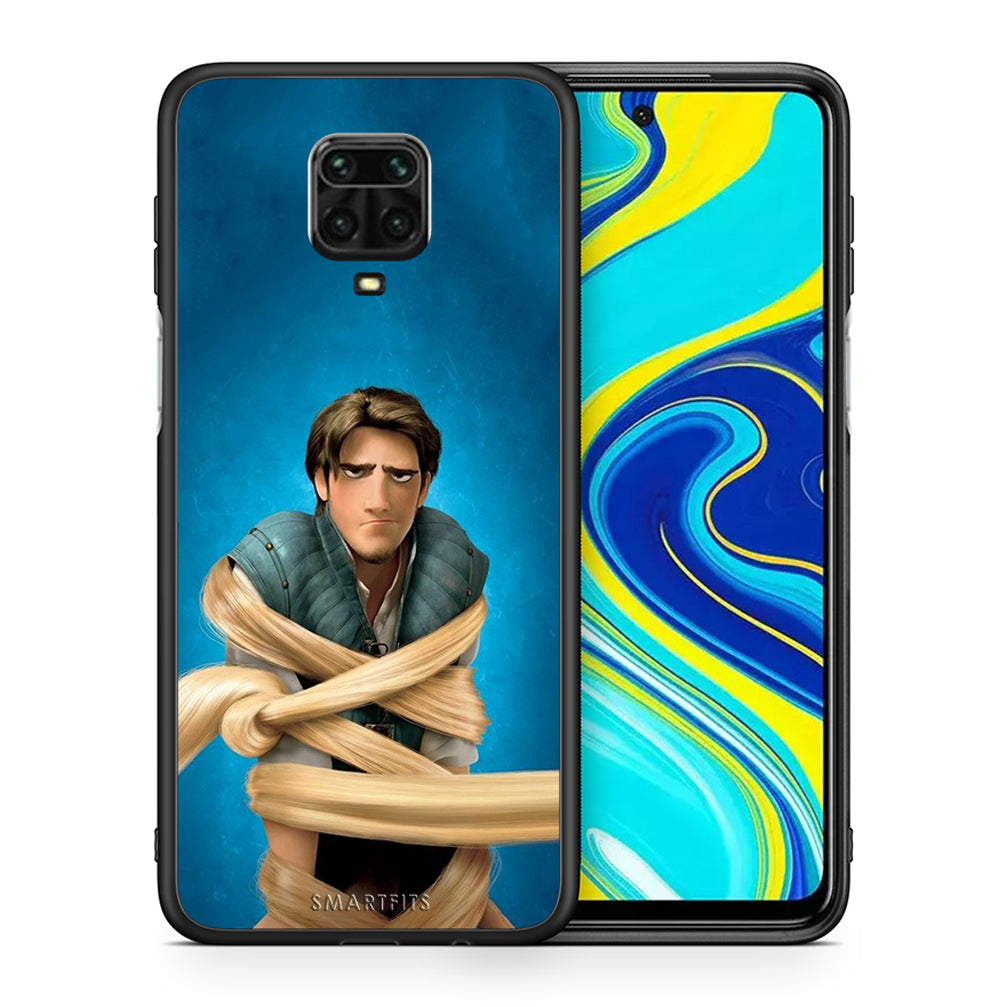 Θήκη Αγίου Βαλεντίνου Xiaomi Redmi Note 9S / 9 Pro Tangled 1 από τη Smartfits με σχέδιο στο πίσω μέρος και μαύρο περίβλημα | Xiaomi Redmi Note 9S / 9 Pro Tangled 1 case with colorful back and black bezels
