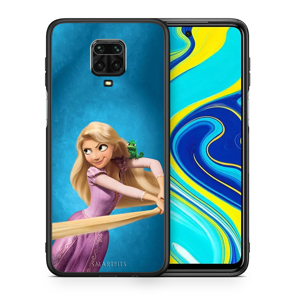 Θήκη Αγίου Βαλεντίνου Xiaomi Redmi Note 9S / 9 Pro Tangled 2 από τη Smartfits με σχέδιο στο πίσω μέρος και μαύρο περίβλημα | Xiaomi Redmi Note 9S / 9 Pro Tangled 2 case with colorful back and black bezels