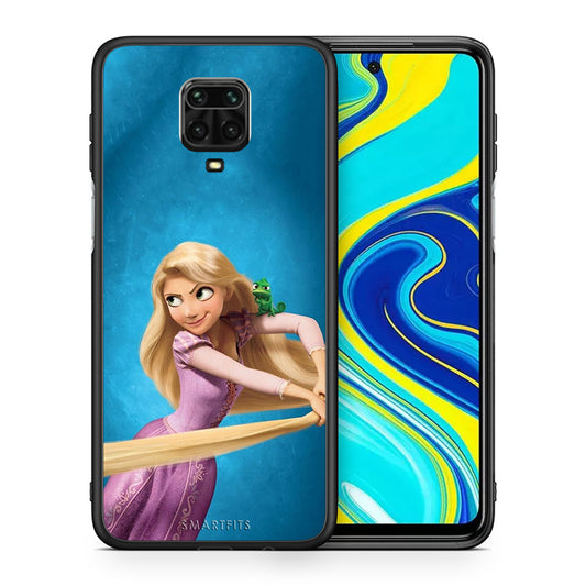 Θήκη Αγίου Βαλεντίνου Xiaomi Redmi Note 9S / 9 Pro Tangled 2 από τη Smartfits με σχέδιο στο πίσω μέρος και μαύρο περίβλημα | Xiaomi Redmi Note 9S / 9 Pro Tangled 2 case with colorful back and black bezels
