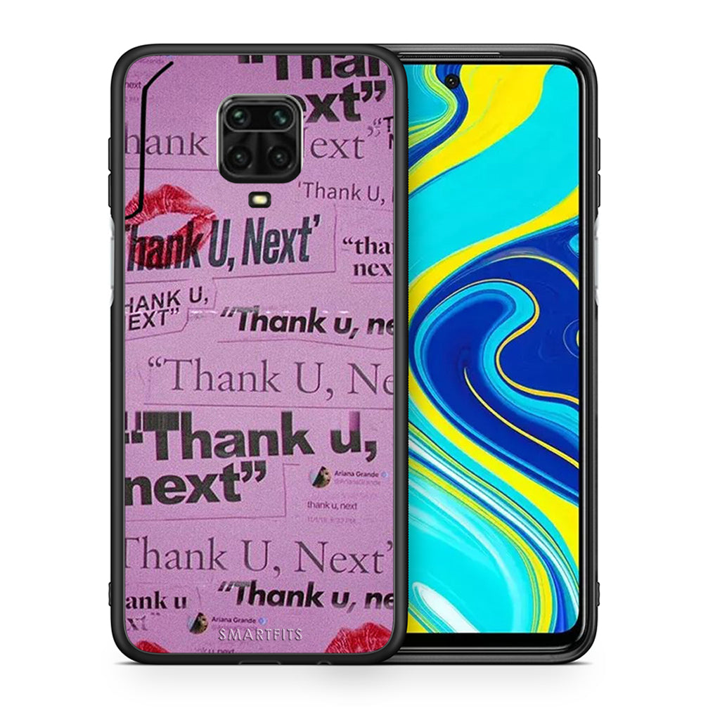 Θήκη Αγίου Βαλεντίνου Xiaomi Redmi Note 9S / 9 Pro Thank You Next από τη Smartfits με σχέδιο στο πίσω μέρος και μαύρο περίβλημα | Xiaomi Redmi Note 9S / 9 Pro Thank You Next case with colorful back and black bezels