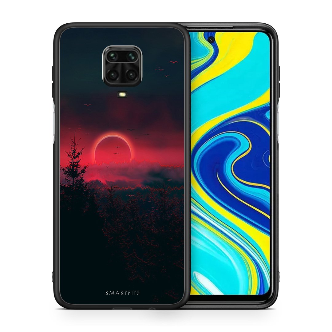 Θήκη Xiaomi Redmi Note 9S / 9 Pro Sunset Tropic από τη Smartfits με σχέδιο στο πίσω μέρος και μαύρο περίβλημα | Xiaomi Redmi Note 9S / 9 Pro Sunset Tropic case with colorful back and black bezels