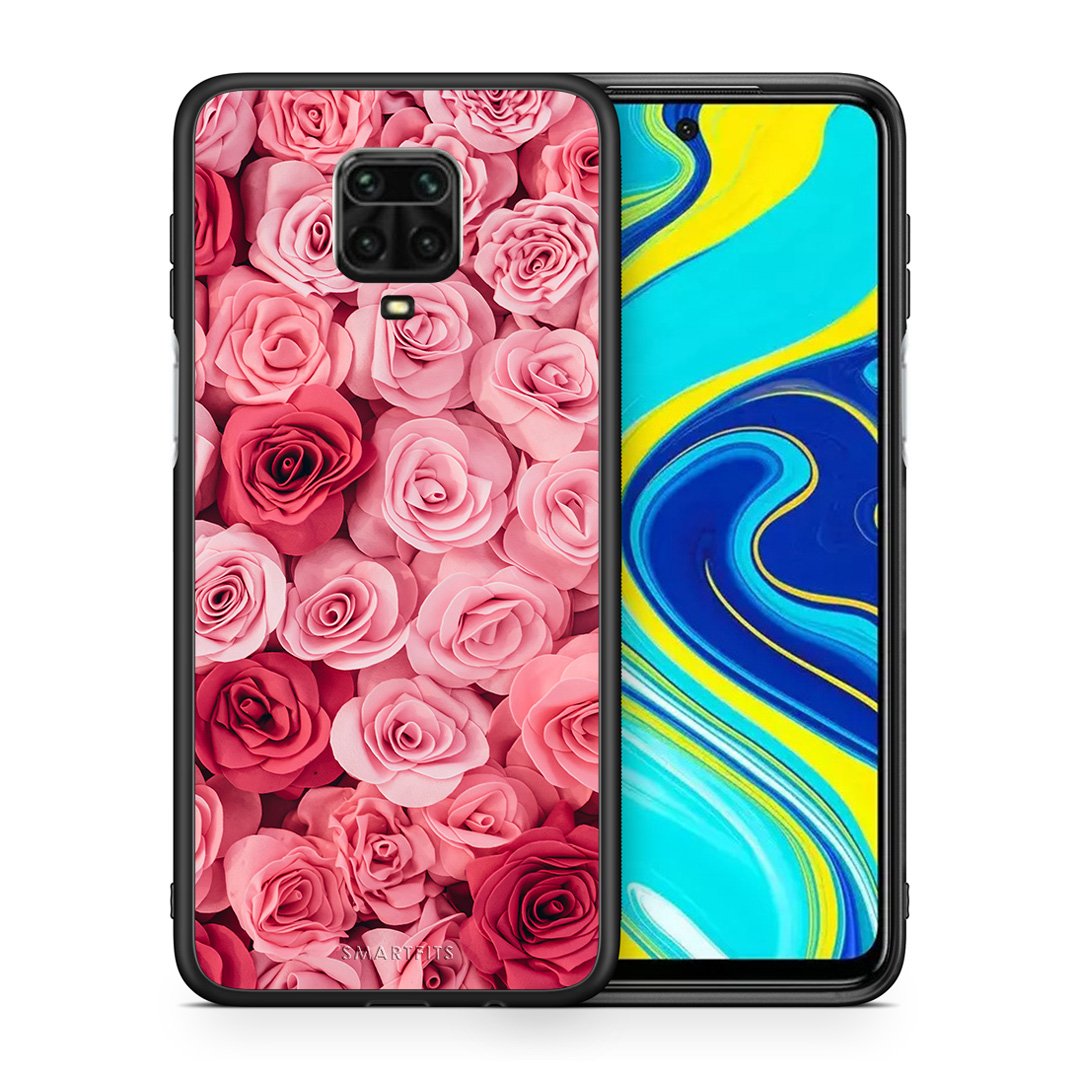 Θήκη Xiaomi Redmi Note 9S / 9 Pro RoseGarden Valentine από τη Smartfits με σχέδιο στο πίσω μέρος και μαύρο περίβλημα | Xiaomi Redmi Note 9S / 9 Pro RoseGarden Valentine case with colorful back and black bezels