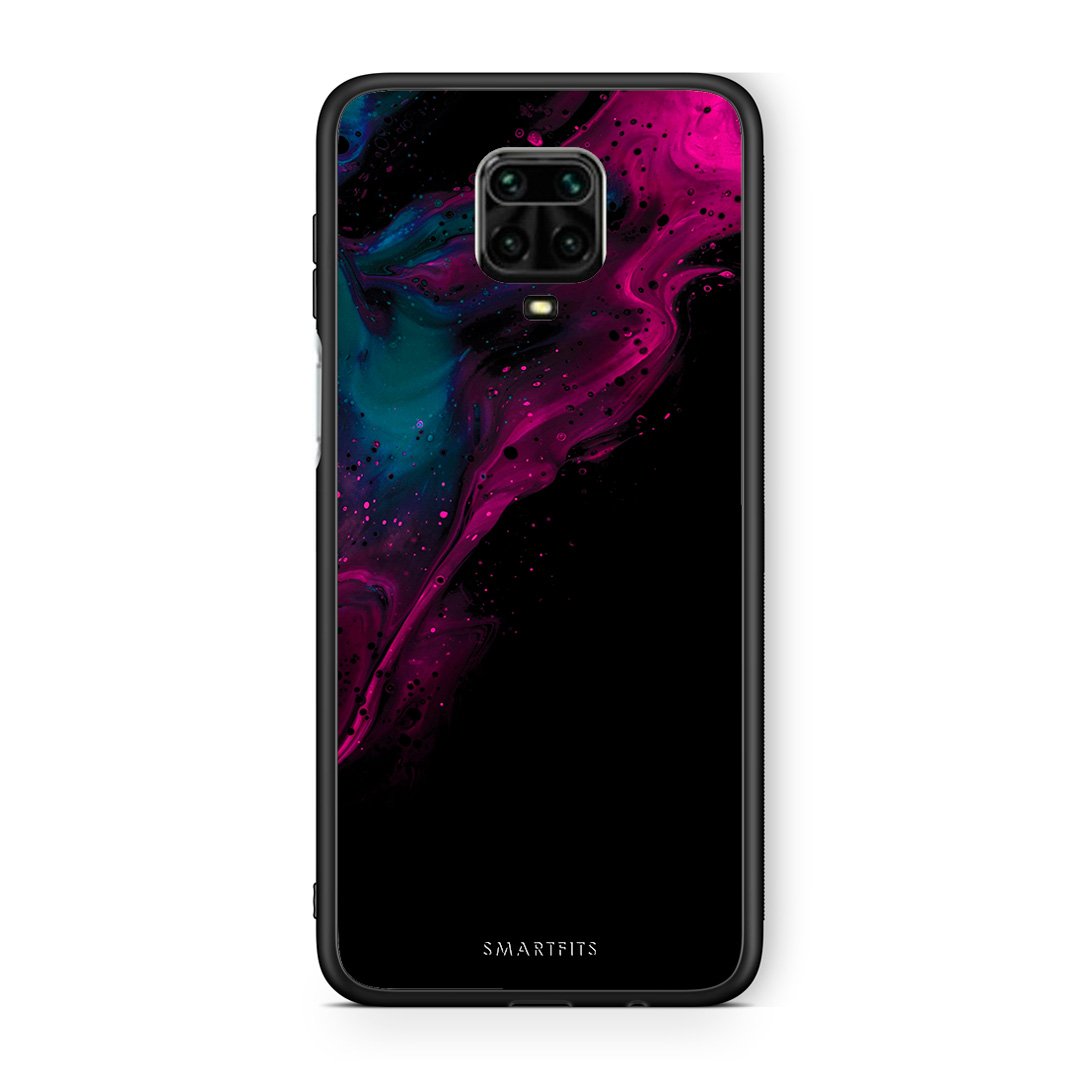 4 - Xiaomi Redmi Note 9S / 9 Pro Pink Black Watercolor case, cover, bumper