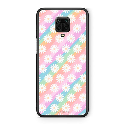 Xiaomi Redmi Note 9S / 9 Pro White Daisies θήκη από τη Smartfits με σχέδιο στο πίσω μέρος και μαύρο περίβλημα | Smartphone case with colorful back and black bezels by Smartfits