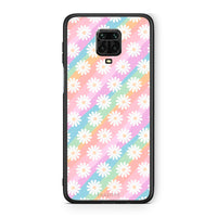 Thumbnail for Xiaomi Redmi Note 9S / 9 Pro White Daisies θήκη από τη Smartfits με σχέδιο στο πίσω μέρος και μαύρο περίβλημα | Smartphone case with colorful back and black bezels by Smartfits