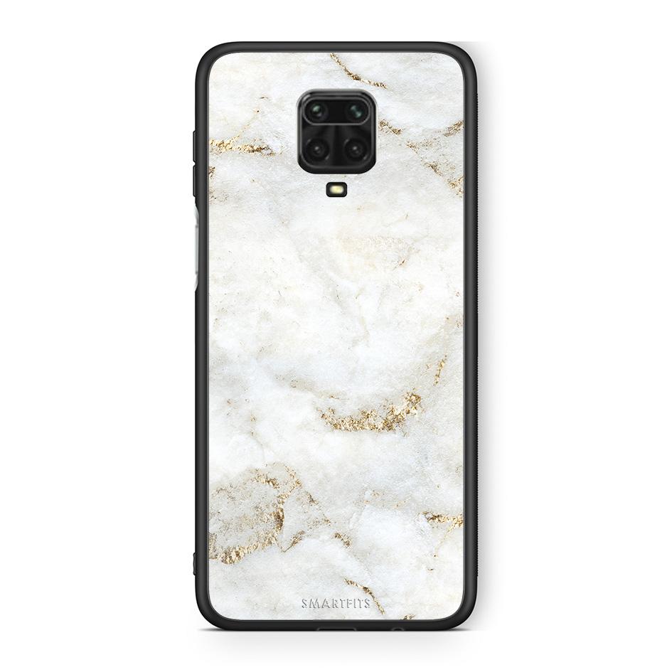 Xiaomi Redmi Note 9S / 9 Pro White Gold Marble θήκη από τη Smartfits με σχέδιο στο πίσω μέρος και μαύρο περίβλημα | Smartphone case with colorful back and black bezels by Smartfits