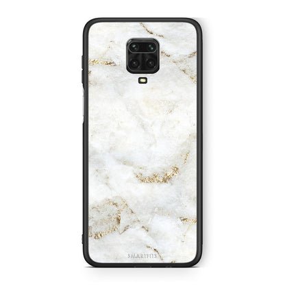 Xiaomi Redmi Note 9S / 9 Pro White Gold Marble θήκη από τη Smartfits με σχέδιο στο πίσω μέρος και μαύρο περίβλημα | Smartphone case with colorful back and black bezels by Smartfits