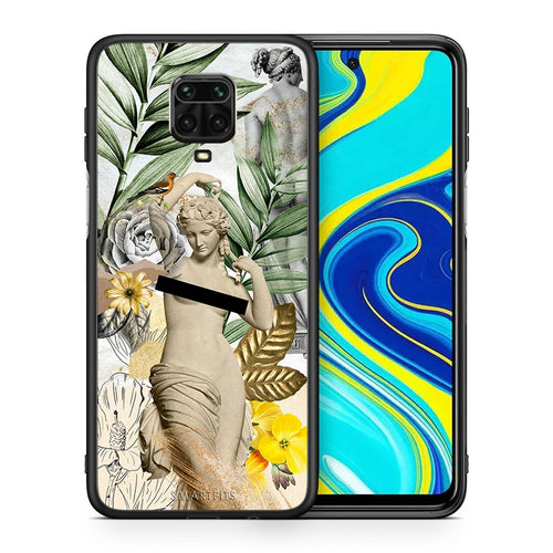 Θήκη Xiaomi Redmi Note 9S / 9 Pro Woman Statue από τη Smartfits με σχέδιο στο πίσω μέρος και μαύρο περίβλημα | Xiaomi Redmi Note 9S / 9 Pro Woman Statue case with colorful back and black bezels