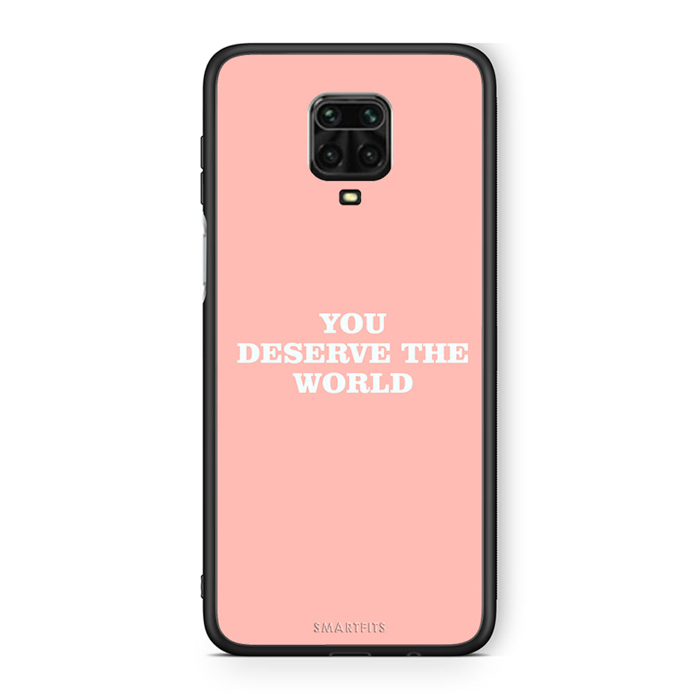 Xiaomi Redmi Note 9S / 9 Pro You Deserve The World Θήκη Αγίου Βαλεντίνου από τη Smartfits με σχέδιο στο πίσω μέρος και μαύρο περίβλημα | Smartphone case with colorful back and black bezels by Smartfits