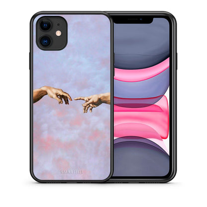 Θήκη iPhone 11 Adam Hand από τη Smartfits με σχέδιο στο πίσω μέρος και μαύρο περίβλημα | iPhone 11 Adam Hand case with colorful back and black bezels