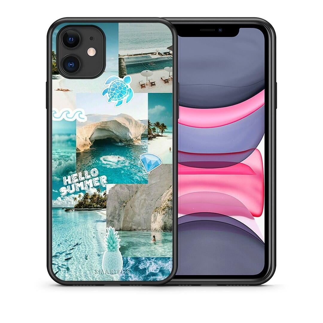 Θήκη iPhone 11 Aesthetic Summer από τη Smartfits με σχέδιο στο πίσω μέρος και μαύρο περίβλημα | iPhone 11 Aesthetic Summer case with colorful back and black bezels