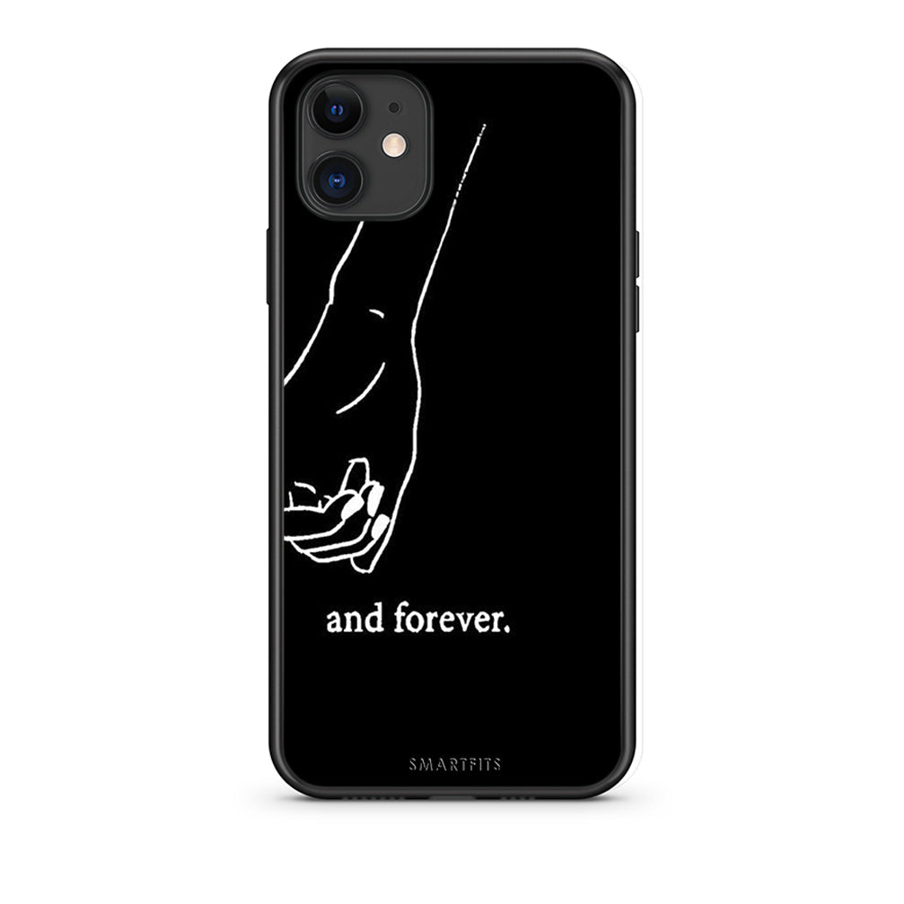 iPhone 11 Always & Forever 2 Θήκη Αγίου Βαλεντίνου από τη Smartfits με σχέδιο στο πίσω μέρος και μαύρο περίβλημα | Smartphone case with colorful back and black bezels by Smartfits