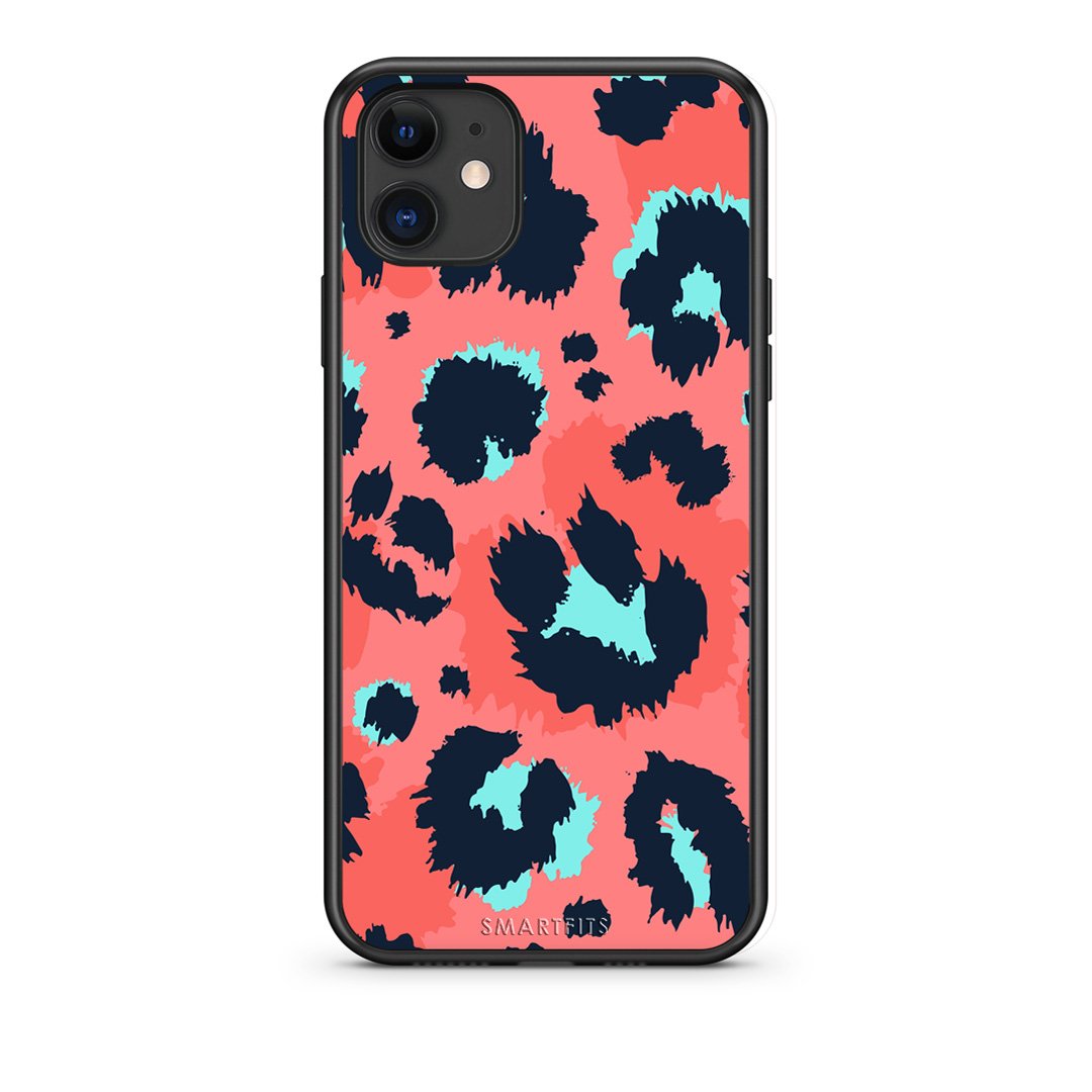 22 - iPhone 11  Pink Leopard Animal case, cover, bumper