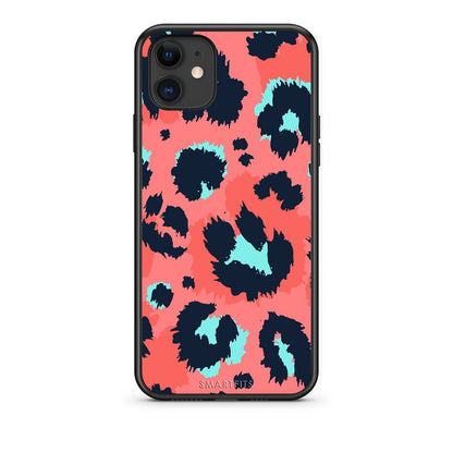 22 - iPhone 11  Pink Leopard Animal case, cover, bumper
