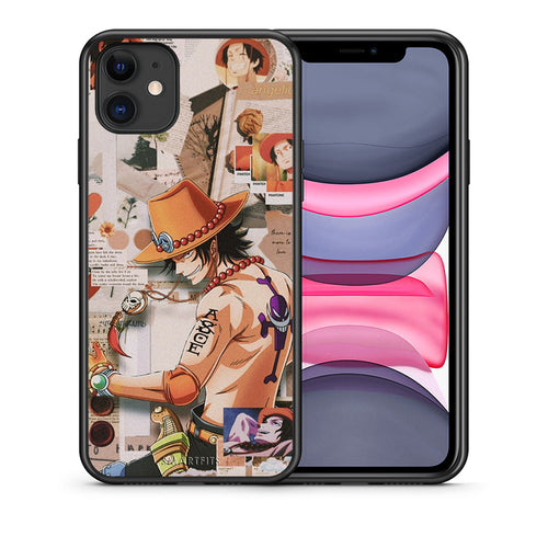 Θήκη iPhone 11 Anime Collage από τη Smartfits με σχέδιο στο πίσω μέρος και μαύρο περίβλημα | iPhone 11 Anime Collage case with colorful back and black bezels