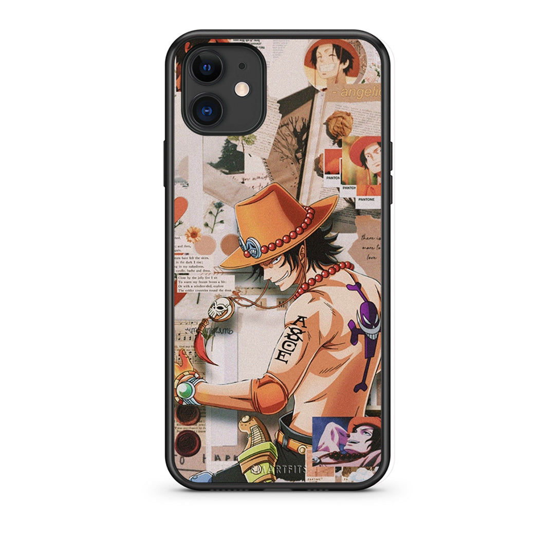 iPhone 11 Anime Collage θήκη από τη Smartfits με σχέδιο στο πίσω μέρος και μαύρο περίβλημα | Smartphone case with colorful back and black bezels by Smartfits