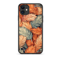 Thumbnail for iPhone 11 Autumn Leaves Θήκη από τη Smartfits με σχέδιο στο πίσω μέρος και μαύρο περίβλημα | Smartphone case with colorful back and black bezels by Smartfits