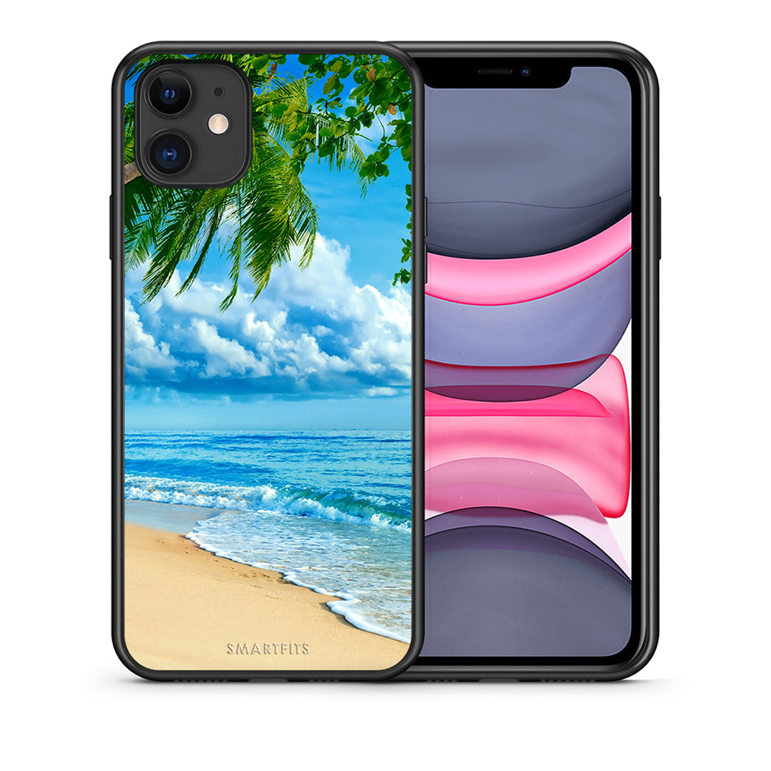 Θήκη iPhone 11 Beautiful Beach από τη Smartfits με σχέδιο στο πίσω μέρος και μαύρο περίβλημα | iPhone 11 Beautiful Beach case with colorful back and black bezels