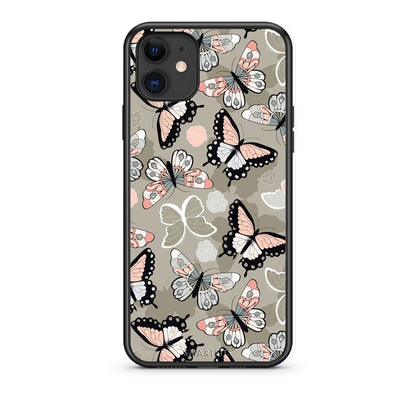 135 - iPhone 11  Butterflies Boho case, cover, bumper