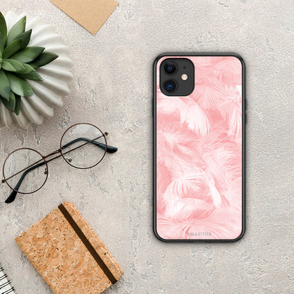 Boho Pink Feather - iPhone 11 θήκη