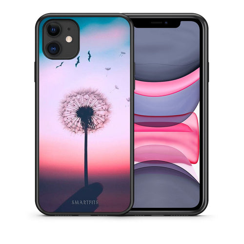 Θήκη iPhone 11 Wish Boho από τη Smartfits με σχέδιο στο πίσω μέρος και μαύρο περίβλημα | iPhone 11 Wish Boho case with colorful back and black bezels