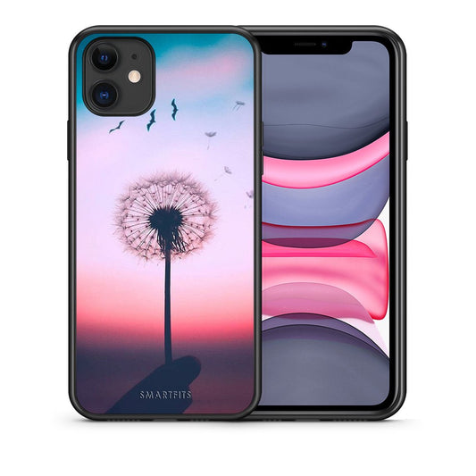 Θήκη iPhone 11 Wish Boho από τη Smartfits με σχέδιο στο πίσω μέρος και μαύρο περίβλημα | iPhone 11 Wish Boho case with colorful back and black bezels