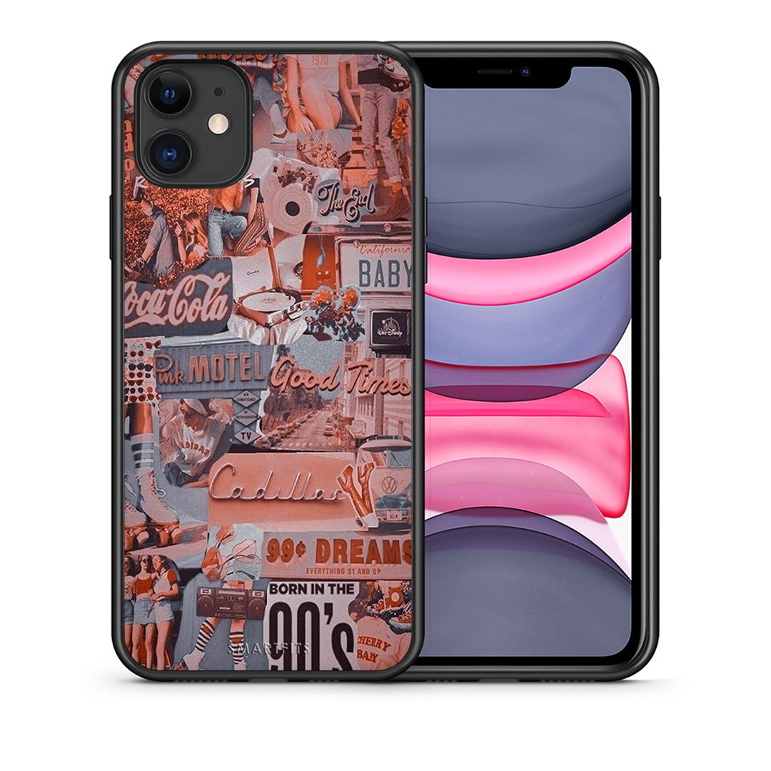 Θήκη iPhone 11 Born In 90s από τη Smartfits με σχέδιο στο πίσω μέρος και μαύρο περίβλημα | iPhone 11 Born In 90s case with colorful back and black bezels