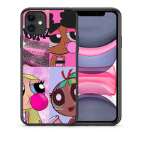 Thumbnail for Θήκη Αγίου Βαλεντίνου iPhone 11 Bubble Girls από τη Smartfits με σχέδιο στο πίσω μέρος και μαύρο περίβλημα | iPhone 11 Bubble Girls case with colorful back and black bezels