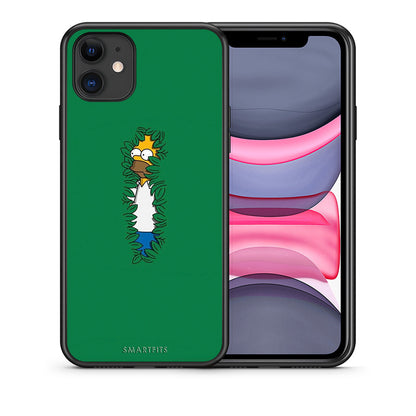 Θήκη Αγίου Βαλεντίνου iPhone 11 Bush Man από τη Smartfits με σχέδιο στο πίσω μέρος και μαύρο περίβλημα | iPhone 11 Bush Man case with colorful back and black bezels